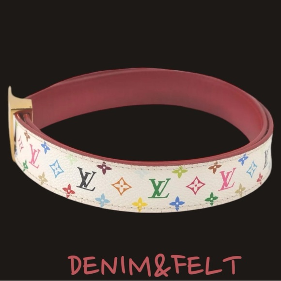 Louis Vuitton Women’s White/Multi Color Monogram Multicolor Ceinture Belt 85|34 - Picture 6 of 16